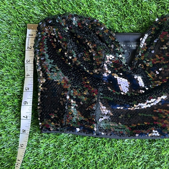 ENGLISH FACTORY Black Sequin Top size small - Picture 4 of 11
